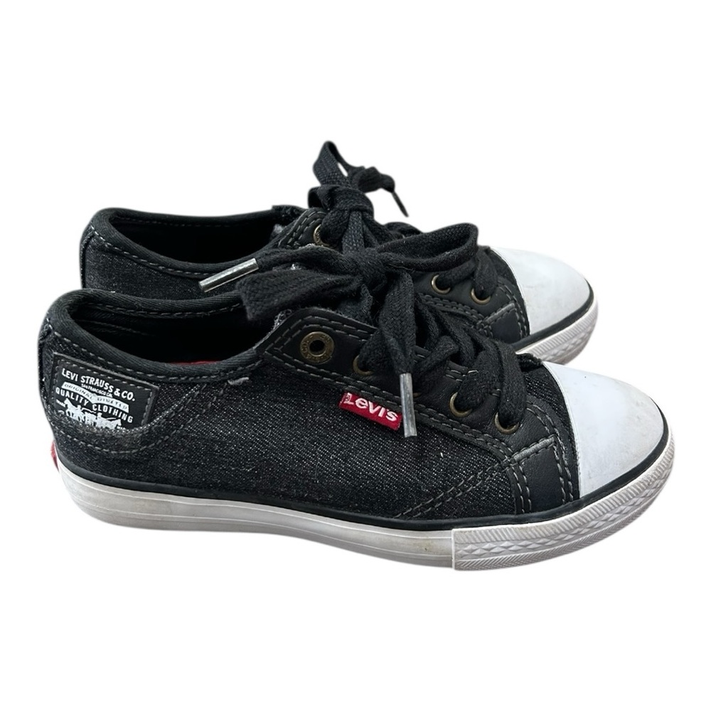 Levi's Kids Black and White Sneakers Sz‎ 13